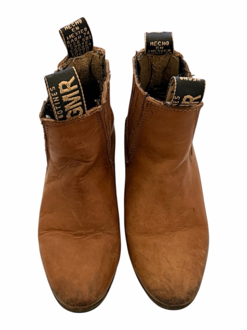 Kids Brown Leather Chelsea Boots with Pull Tabs